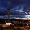 Edinburgh Airport, at night