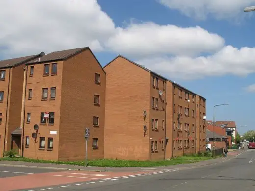 Westburn Middlefield New flats on western edge of Edinburgh