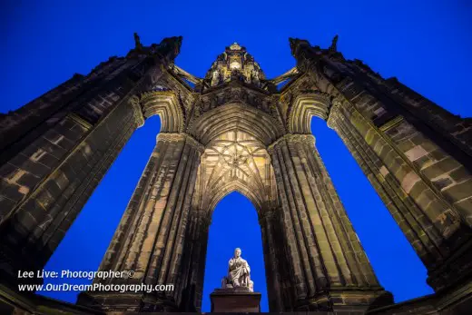 Scott Monument lighting - Edinburgh Building News Autumn 2016