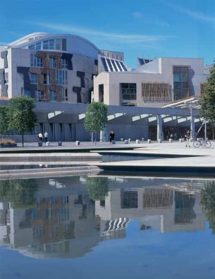 Scottish Parliament Building in Edinburgh