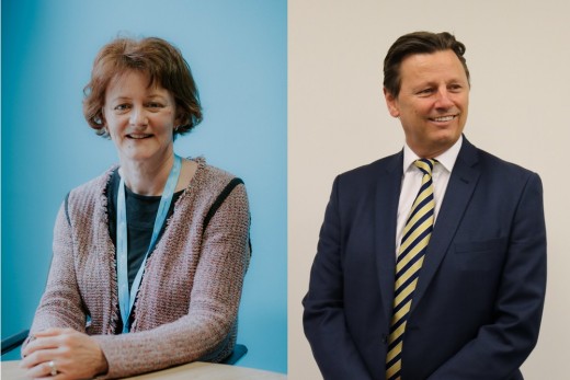 Fife College CEO Sue Reekie + Gardiner & Theobald Partner David Logue