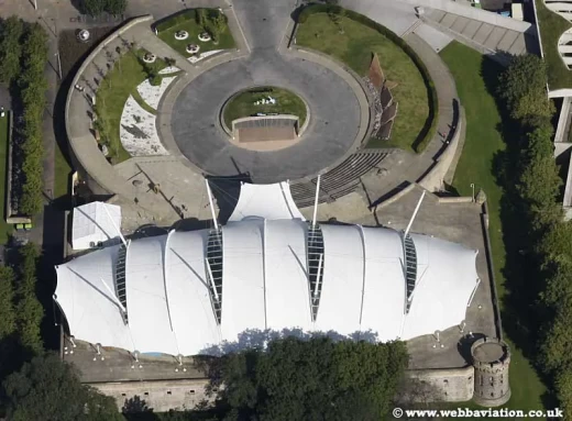 Dynamic Earth Edinburgh building aerial