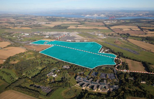 New Ingliston development west of Edinburgh aerial view