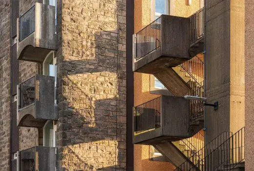 Canongate Housing Development Edinburgh stairs