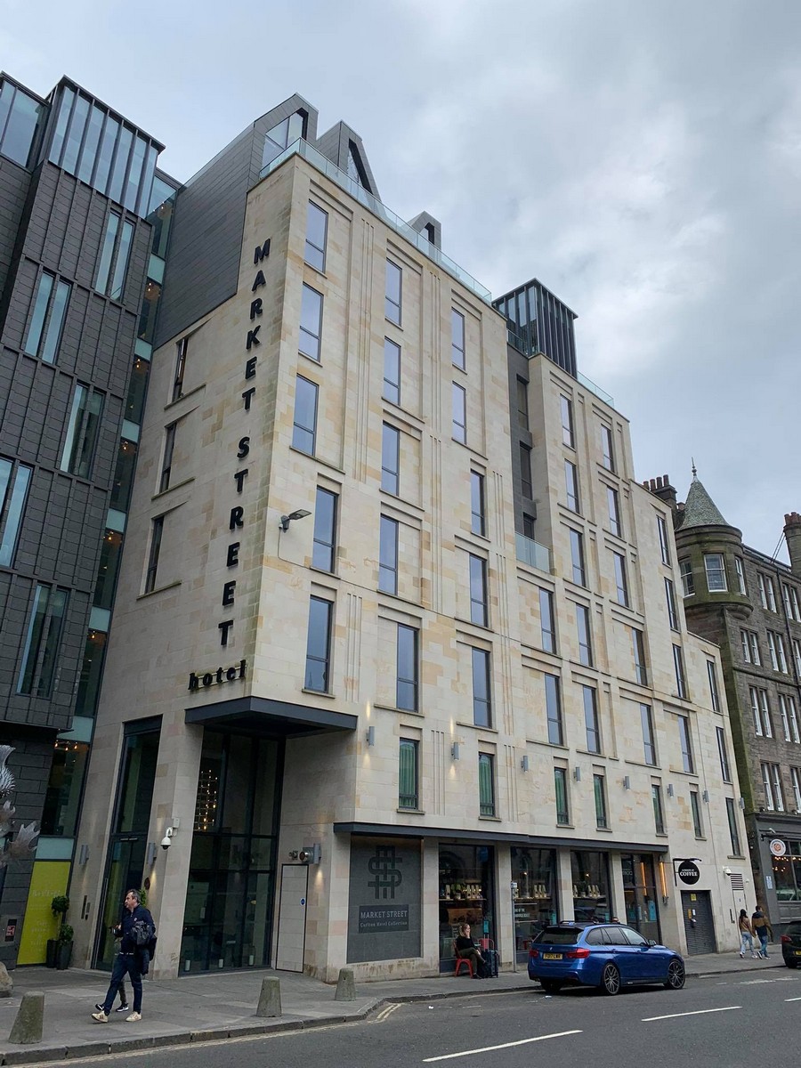 Market Street hotel building Edinburgh Old Town