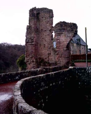 Rosslyn castle in Roslin Glen Scotland
