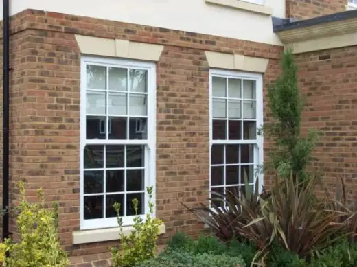 Vertical Sliding windows home brick