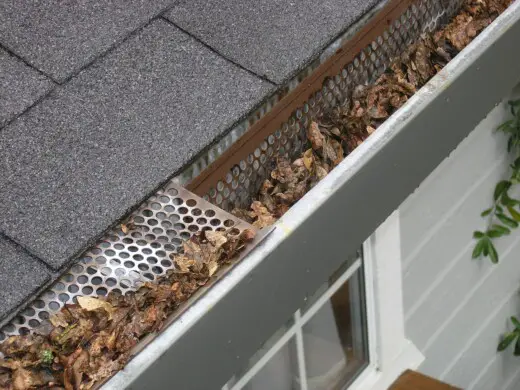 Gutter guard home roof maintenance