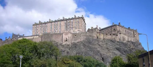 Edinburgh Castle Scotland building on the rock