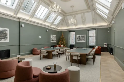 The Auction Rooms Edinburgh building design, 22 Queen Street interior