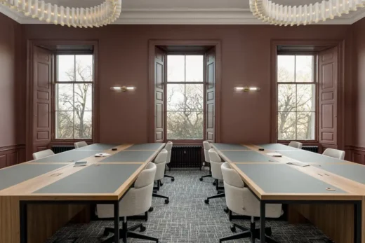 The Auction Rooms Edinburgh building design, 22 Queen Street interior