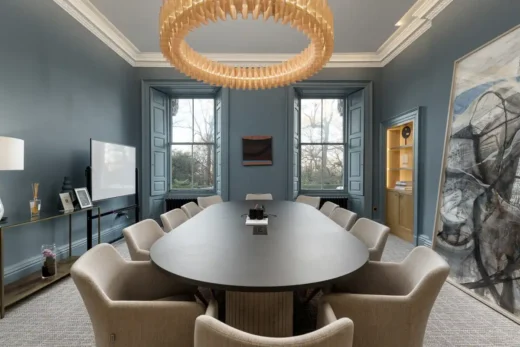The Auction Rooms Edinburgh building design, 22 Queen Street interior
