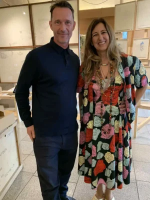 Benedetta Tagliabue with Adrian Welch Holyrood design exhibition