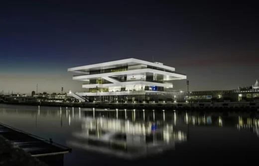 Americas Cup Valencia property at night in Spain