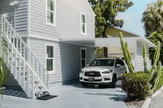 Portable carport temporary vehicle cover structure